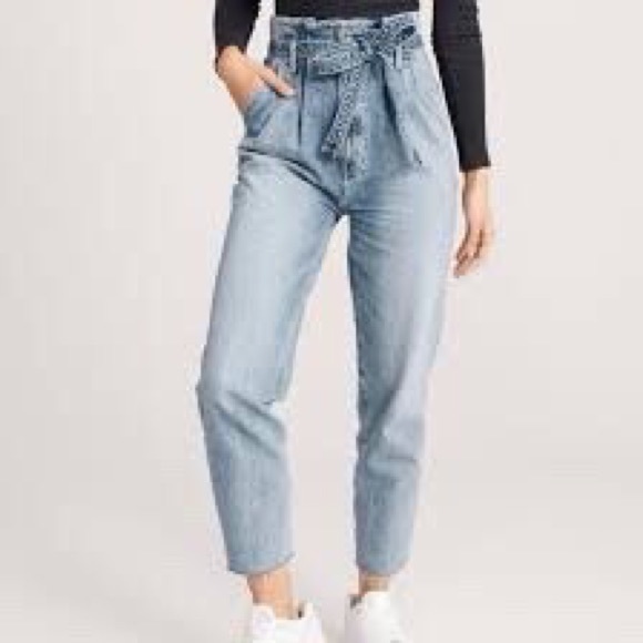 Abercrombie & Fitch Pants - Abercrombie paper bag waist mom jeans